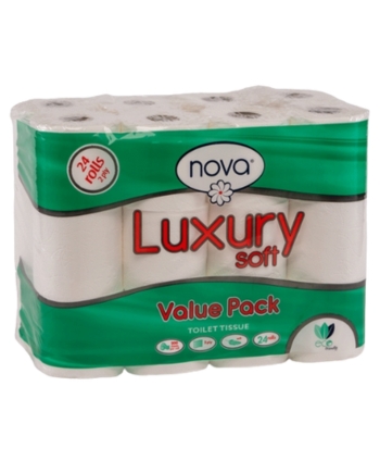 Nova Luxury Soft Value Pack 2×24×200 Sheet 2 Ply Virgin