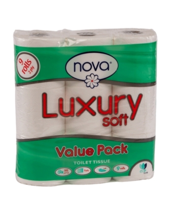 Nova Luxury Soft Value Pack 9x200 Sheet 2 Ply Virgin
