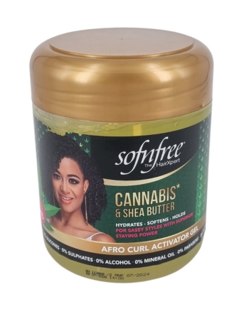 SNF Afro Curl Gel 500ml Cannabis & Shea Butter